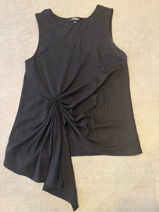 Express Dresses & Skirts - Express Black Sleeveless Twist-Detail Shirt